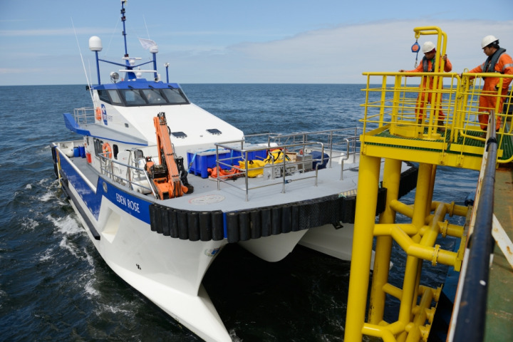 Workboat Eden Rose at work in the North Sea